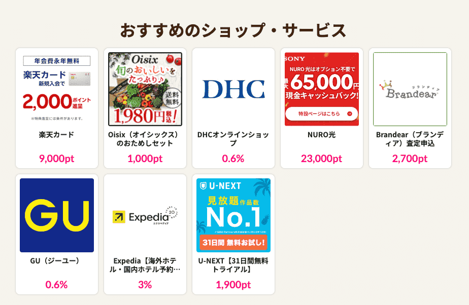 ハピタス 案件例