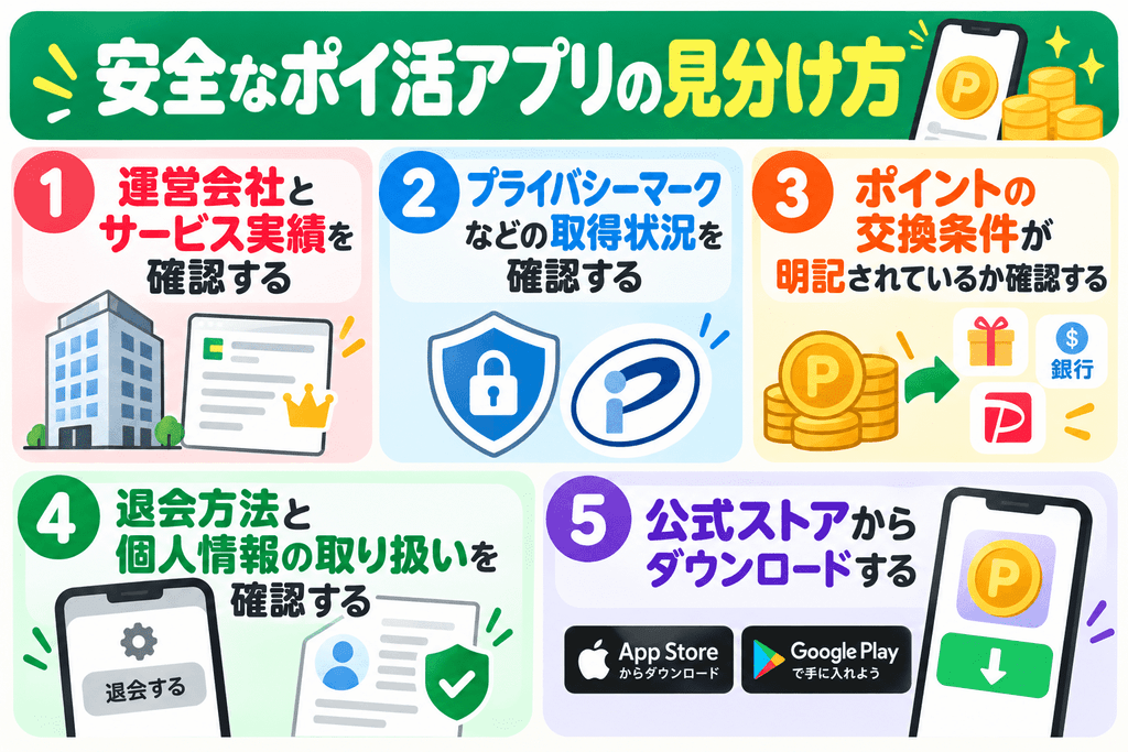 安全なポイ活アプリの見分け方