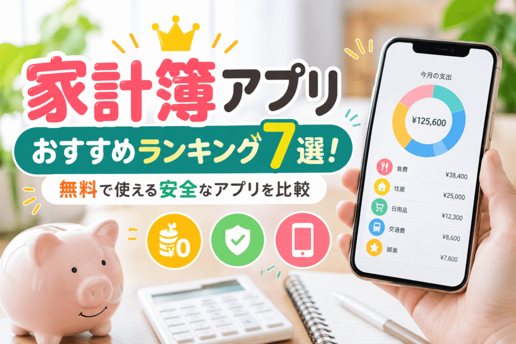 家計簿アプリおすすめランキング7選！無料で使える安全なアプリを比較